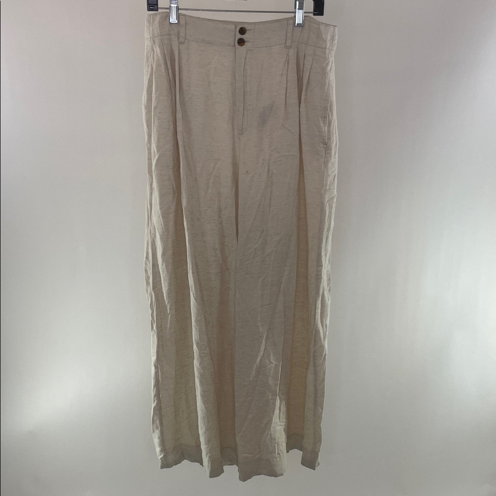 CeCe Pleated Wide Leg Trousers Off-White, 10 - Picture 13 of 17